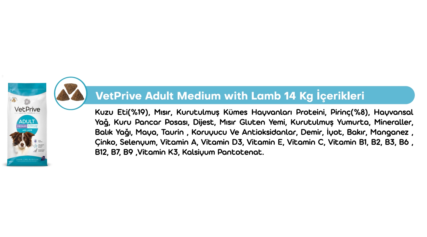 Vet%20Prive%20Orta%20ve%20İri%20Irk%20Yetişkin%20Köpek%20Maması%20Kuzu%20Etli%2014%20Kg