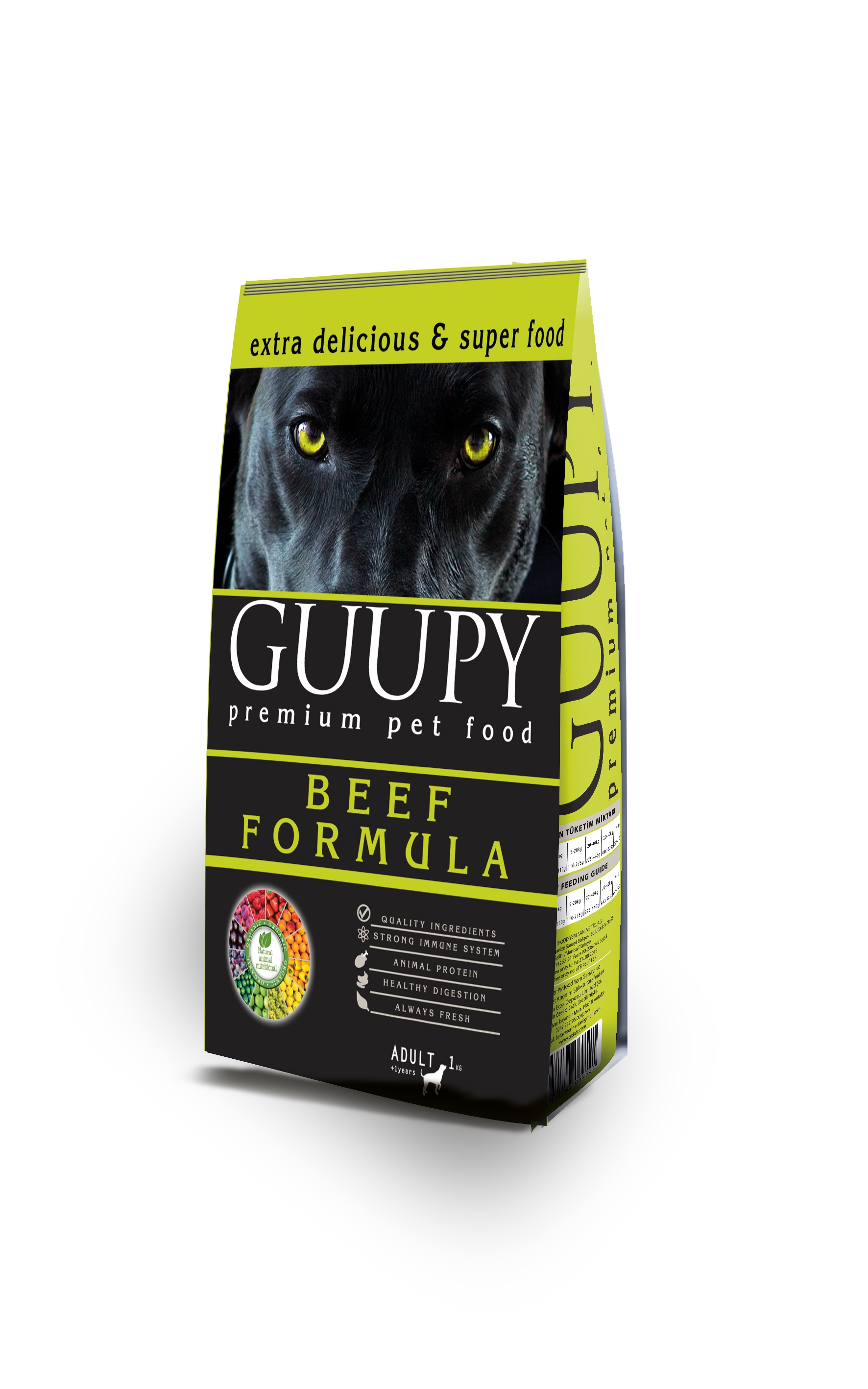 GUUPY%20Biftekli%20Yetişkin%20Köpek%20Maması%201%20kg