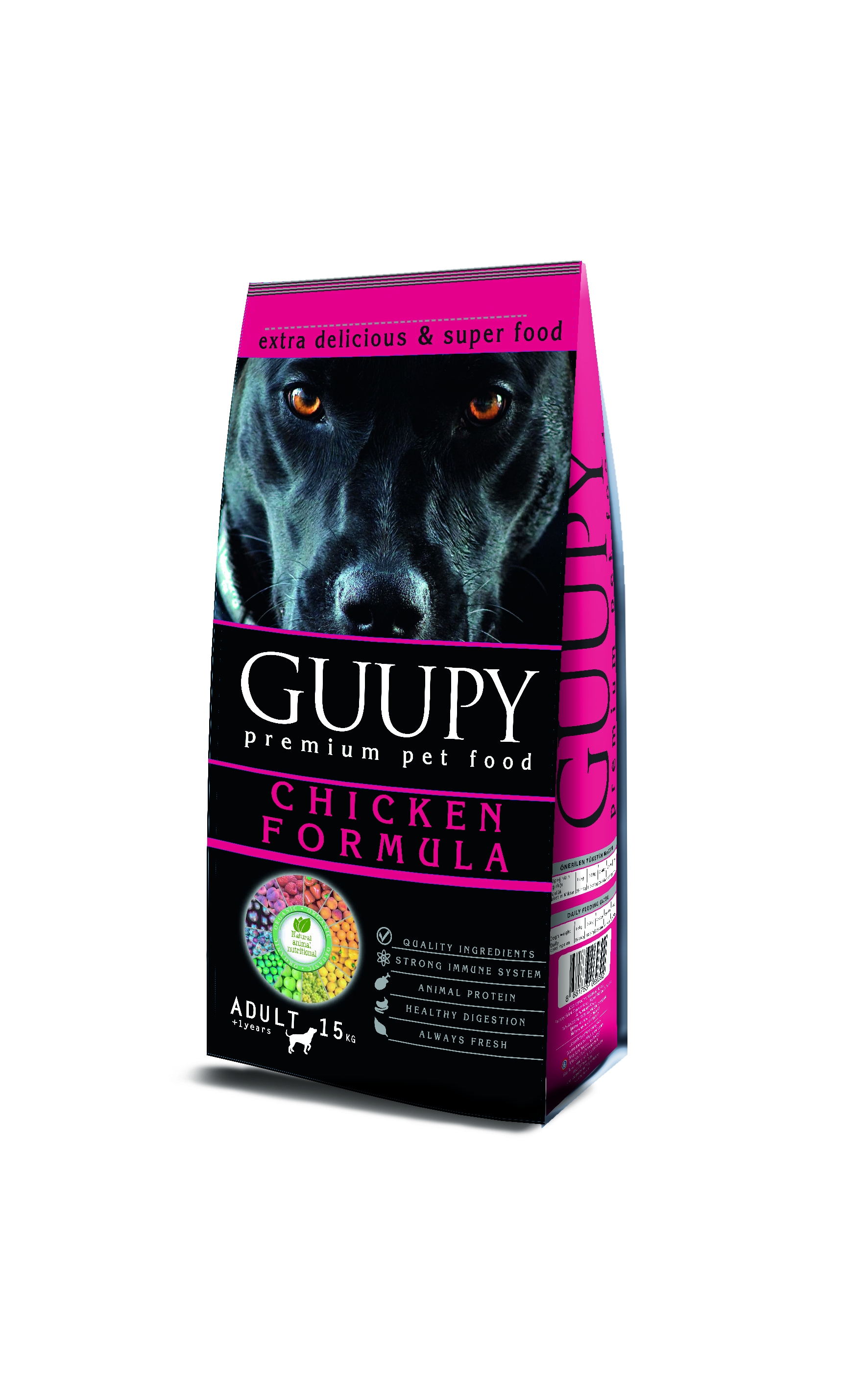 GUUPY%20Tavuklu%20Yetişkin%20Köpek%20Maması%2015%20Kg