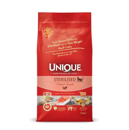 Unique Kısırlaştırılmış Kedi Maması Somonlu 2 kg