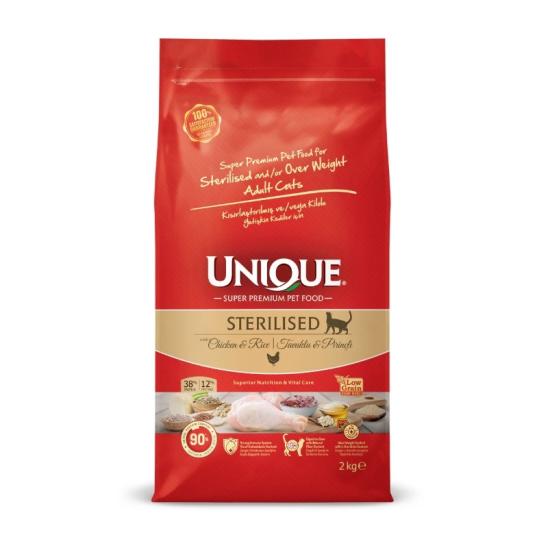 Unique Kısırlaştırılmış Kedi Maması Tavuklu 2 kg