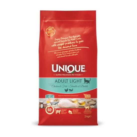 Unique Light Yetişkin Kedi Maması Tavuklu&Balıklı 2 KG