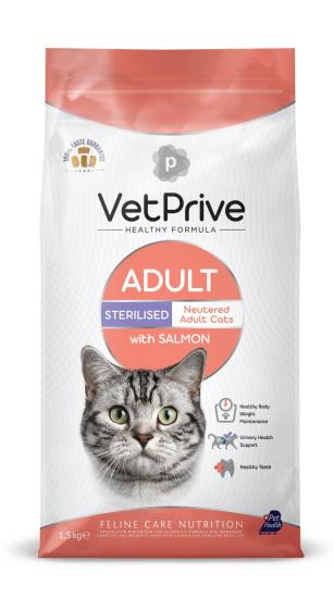 Vet Prive Somonlu Kısırlaştırılmış Kedi Maması 1