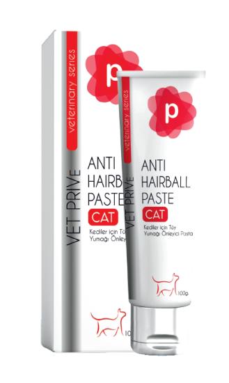 Vet Prive  Anti Hairball Paste /Kediler İçin Tüy Yumağı Önleyici Pasta 100gr.